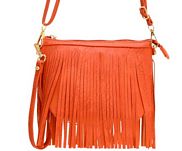 Fringed cross-body bag